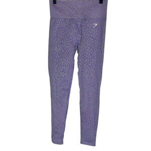Gymshark Women's XS Booty Scrunch Athletic Leggings Purple Pattern Marl Gym Lift